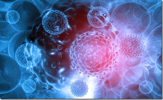 Virus on abstract background. 3d render 